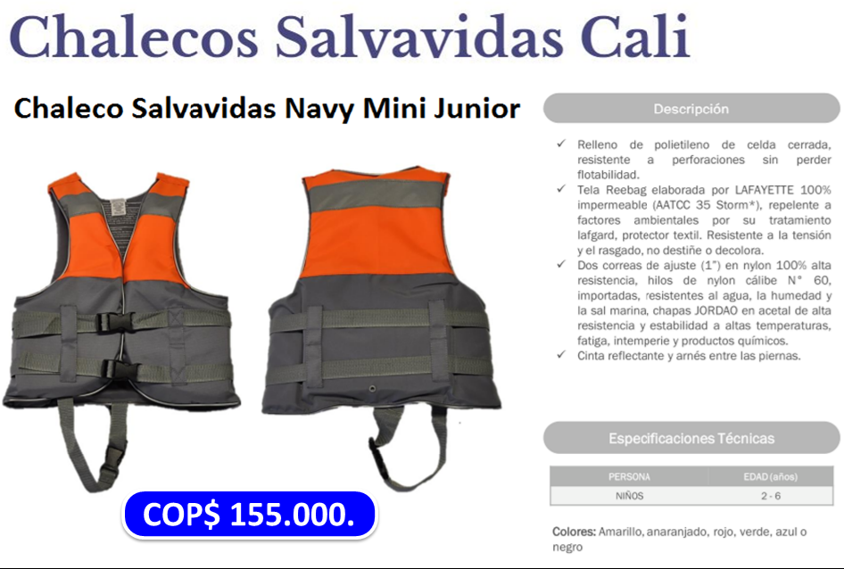 Chaleco Para niños 2 - 11 años Ajustable