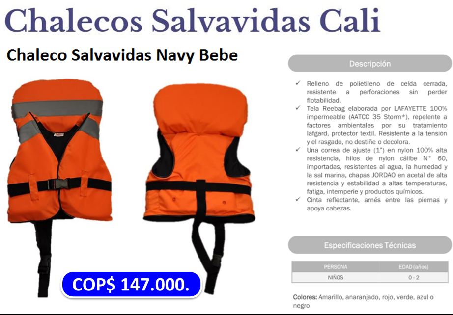Chaleco Para niños 0 - 2 años Ajustable